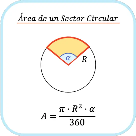 area de un sector circular