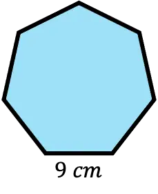 ejemplo del area de un heptagono