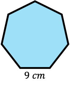 ejemplo del area de un heptagono