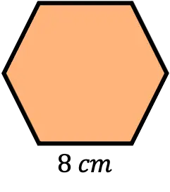 ejemplo del cálculo del perímetro de un polígono regular