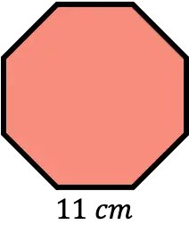 ejemplo del area de un octogono