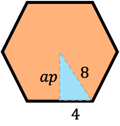 ejercicio resuelto del area de un hexagono