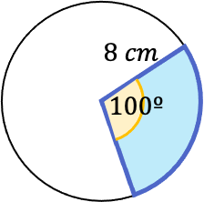ejercicio resuelto perimetro de un sector circular