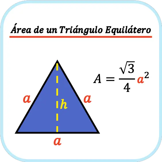 area de un triangulo equilatero