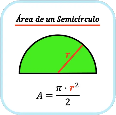 area de un semicirculo