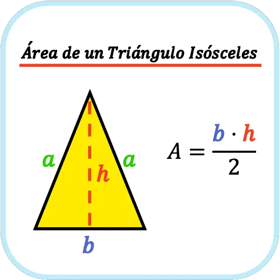 area de un triangulo isosceles