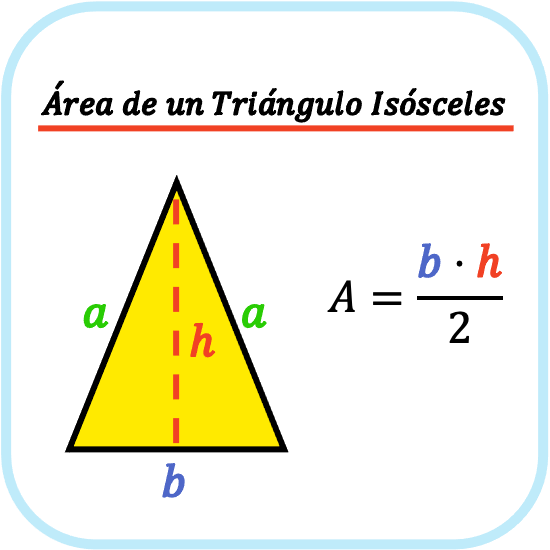 area de un triangulo isosceles