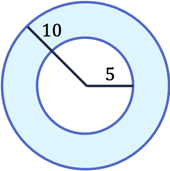ejemplo del perimetro de una corona circular