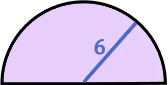 ejemplo del perimetro de un semicirculo
