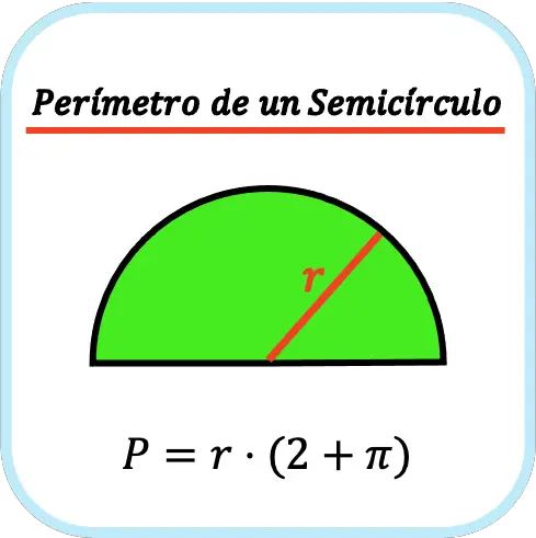 perimetro de un semicirculo formula