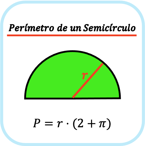 perimetro de un semicirculo formula