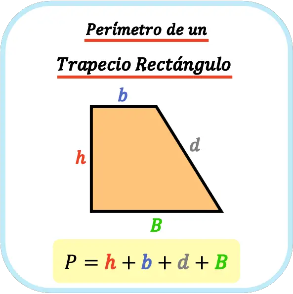 perimetro de un trapecio rectangulo