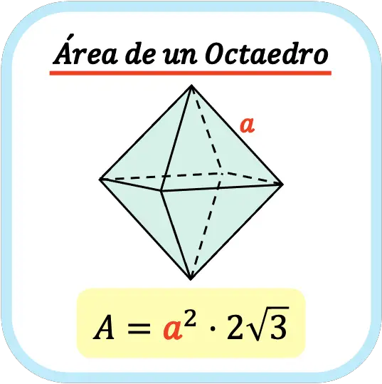 area de un octaedro