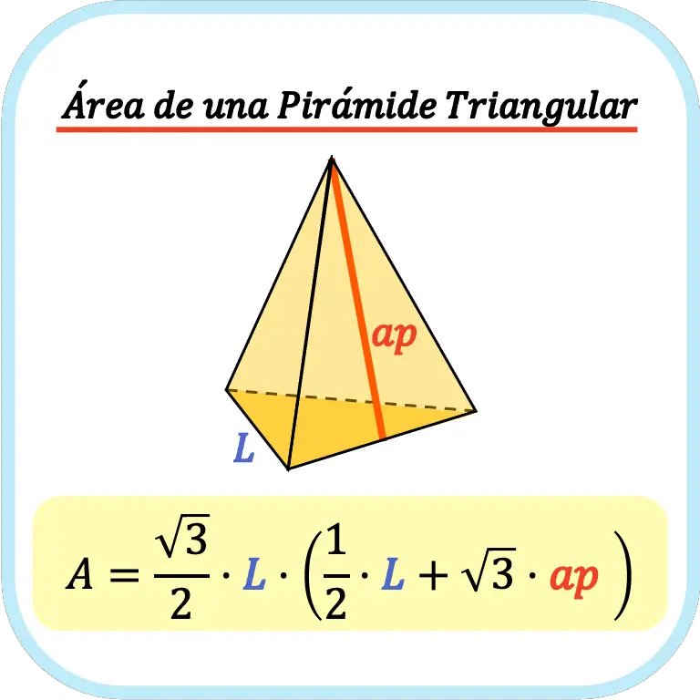 area de una piramide triangular