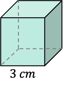 ejemplo del cálculo del volumen de un cubo