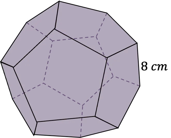 ejemplo del cálculo del volumen de un dodecaedro