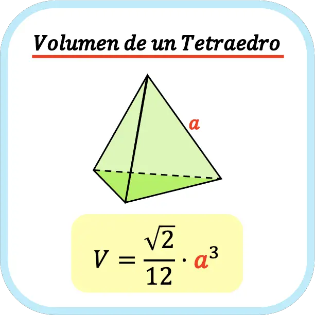 volumen de un tetraedro