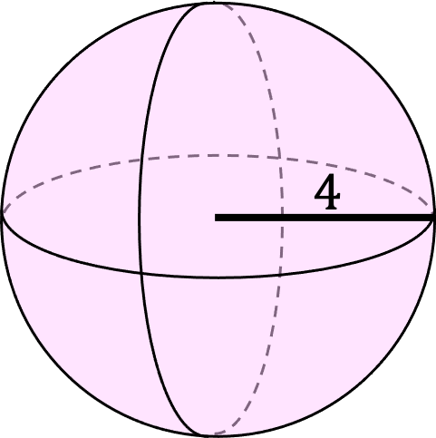 ejemplo resuelto del cálculo del área de una esfera