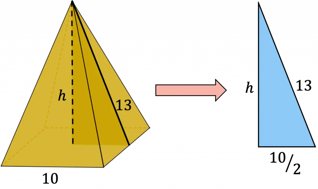 ejercicio resuelto del volumen de una pirámide