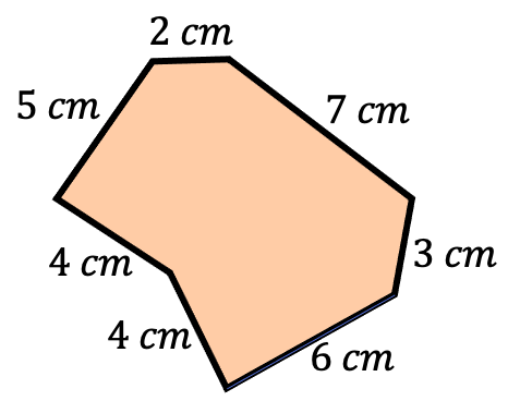ejemplo del cálulo del perímetro de una figura plana