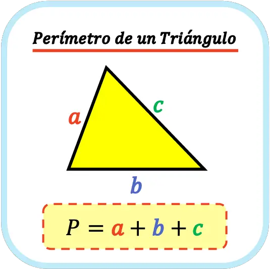 fórmula del perímetro de un triángulo