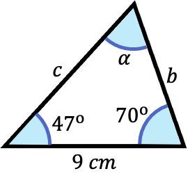 ejemplo resuelto de triángulo oblicuángulo